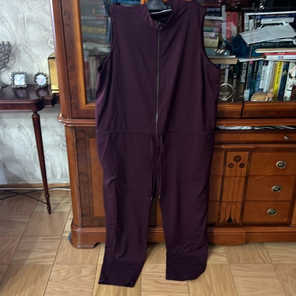 Wildfang XXLarge jumpsuit, empower coverall sleeveless Eggplant 🍆 color - Picture 7 of 10